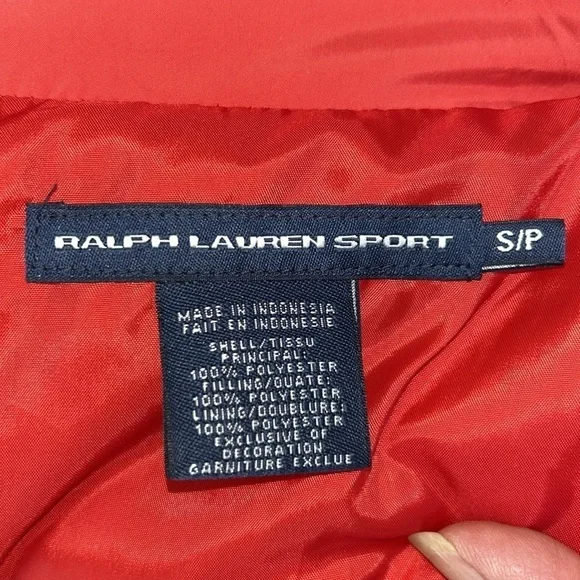 Ralph Lauren Sport: Red, Quilted Jacket: Size Small - Picture 6 of 8